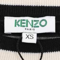 Pre Owned Kenzo Multicolor Striped Wool Blend Sweater XS