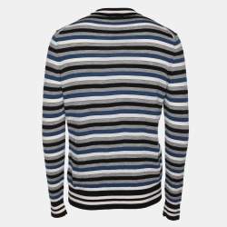 Pre Owned Kenzo Multicolor Striped Wool Blend Sweater XS