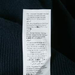 Pre Owned Kenzo Navy Blue Tiger Intarsia Wool Knit Sweater L