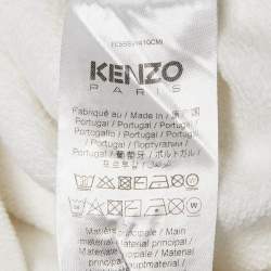 مملوكة مسبقًا Kenzo White Boke Flower Print Cotton Knit Sweatshirt L