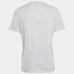 Pre Owned Kenzo White London Print Jersey Crew Neck T-Shirt L