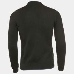 Pre Owned Kenzo Black Knit Zip Front Cardigan XS