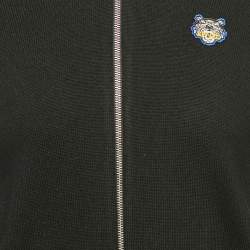 Pre Owned Kenzo Black Knit Zip Front Cardigan XS