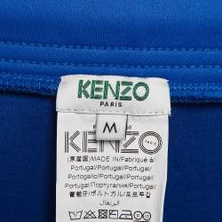 مملوكة مسبقًا Kenzo Blue Logo Print Jersey Track Pants M