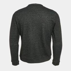 Kenzo Dark Grey Logo Embroidered Cotton Crewneck Sweatshirt XL