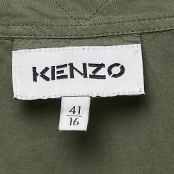 Pre Owned Kenzo Green Cotton Long Sleeve Shirt L