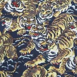 Kenzo Blue Tiger Print Jersey Crewneck T-Shirt M