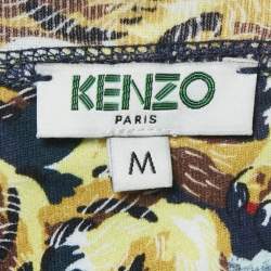 Kenzo Blue Tiger Print Jersey Crewneck T-Shirt M