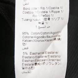 Pre Owned Kenzo Black Logo Print Cotton Crewneck Sweatshirt S