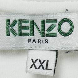 Kenzo White Printed Jersey Crewneck T-Shirt XXL