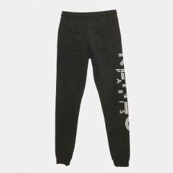 Kenzo Black Logo Print Cotton Jogger Pants XS