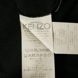 Kenzo Black Tiger Logo Print Jersey T-Shirt M