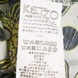 Kenzo White Phoenix Print Cotton Short Sleeve Shirt M