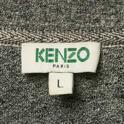 Kenzo Navy Blue/Brown Printed Cotton Crewneck Sweatshirt L