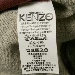 Kenzo Navy Blue/Brown Printed Cotton Crewneck Sweatshirt L
