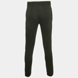 مملوكة مسبقًا بنطلون رياضي كنزو قطن محبوك بشعار مطرز أسود مقاس متوسط - ميديم