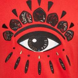 Kenzo Red Eye Embroidered Cotton Long Sleeve Sweatshirt L