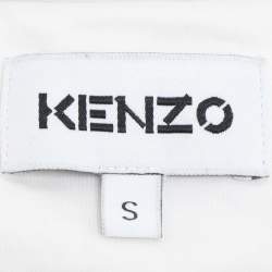 Kenzo White Cotton Logo Printed T-Shirt S