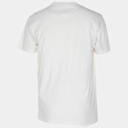 Kenzo White Cotton Logo Printed T-Shirt S