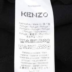 Kenzo Black Logo Print Cotton Knit Crew Neck T-Shirt L