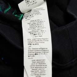 Pre Owned Kenzo Black Tiger Embroidered Cotton Hoodie M