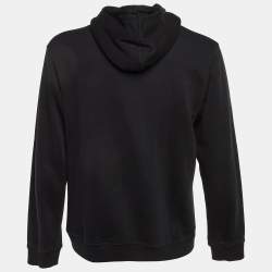 Pre Owned Kenzo Black Tiger Embroidered Cotton Hoodie M