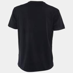 Pre Owned Kenzo Black Tiger Printed Cotton Knit T-Shirt S