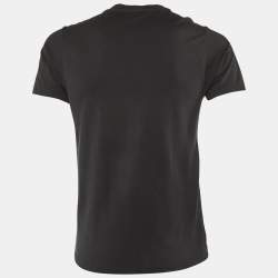 Pre Owned Kenzo Black Tiger Print Cotton Knit Crew Neck T-Shirt S