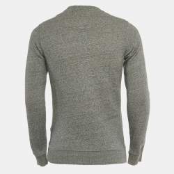 Pre Owned Kenzo Grey Tiger Embroidered Cotton Crewneck T-Shirt XS