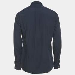 Pre Owned Kenzo Navy Blue Cotton Long Sleeve Shirt L