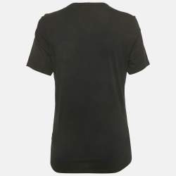 Pre Owned Kenzo Black Tiger Logo Print Jersey Crewneck T-Shirt XS