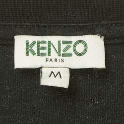 Pre Owned Kenzo Black Tiger Printed Jersey Crewneck T-Shirt M