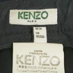 Pre Owned Keno Navy Blue Wool Drawstring Trousers XL