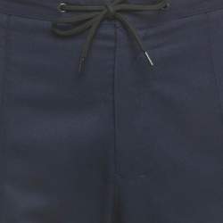 Pre Owned Keno Navy Blue Wool Drawstring Trousers XL
