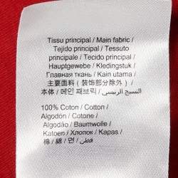 Pre Owned Kenzo Red Tiger Print Cotton Crew Neck T-Shirt S