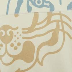 Pre Owned Kenzo Off White Printed Cotton Crew Neck Sweatshirt M