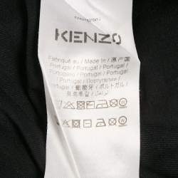 Pre Owned Kenzo Black Velvet Tiger Jersey Crewneck T-Shirt S