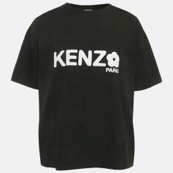 مملوكة مسبقًا Kenzo Black Boke Flower Printed Cotton Knit T-Shirt XL