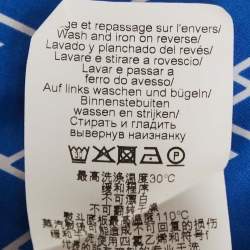 مملوكة مسبقًا قميص كينزو قطن مطبوع أكمام طويلة أزرق مقاس متوسط (ميديوم)