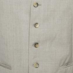 Pre Owned Kenzo Grey Wool Formal Vest XL