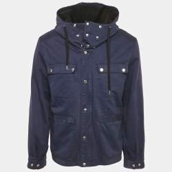مملوكة مسبقًا Kenzo Navy Blue Cotton Blend Hooded Jacket M