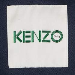 مملوكة مسبقًا Kenzo Navy Blue Cotton Blend Hooded Jacket M