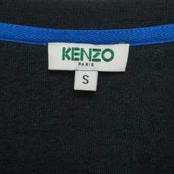 Pre Owned Kenzo Green Jersey 'Bamboo Tiger' Sweatshirt S