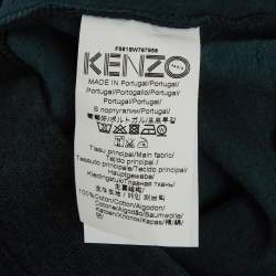 Pre Owned Kenzo Green Jersey 'Bamboo Tiger' Sweatshirt S
