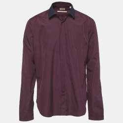 Pre Owned Kenzo Purple Cotton Slim Plus Shirt 3XL