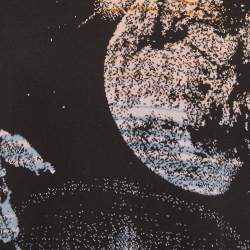 Pre Owned Kenzo Black Spaced Out Intarsia Knit Crew Neck Sweatshirt L