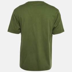 Pre Owned تي شيرت كينزو قطن أسود بطبعة زهرة بوكي مقاس كبير جدًا - إكس لارج