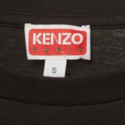 Pre Owned Kenzo Green Gots Boke Flower Print Jersey Oversized T-Shirt S