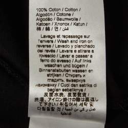 Pre Owned Kenzo Black Tiger Logo Print Jersey T-Shirt XL