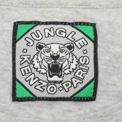 مملوكة مسبقًا Kenzo Grey Jersey Tiger Print T-Shirt M